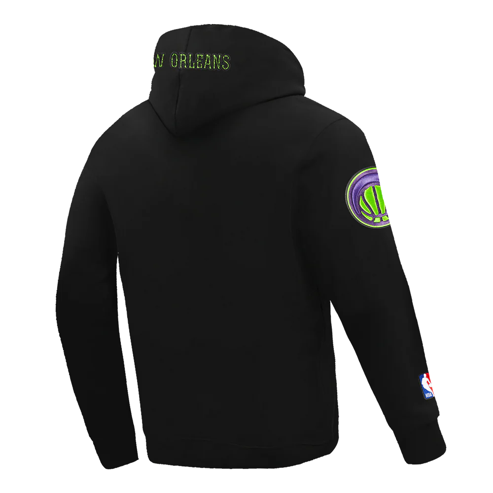 NBA NEW ORLEANS PELICANS CITY EDITION 24-25 MEN'S FLEECE PULLOVER HOODIE (BLACK) - Image 4