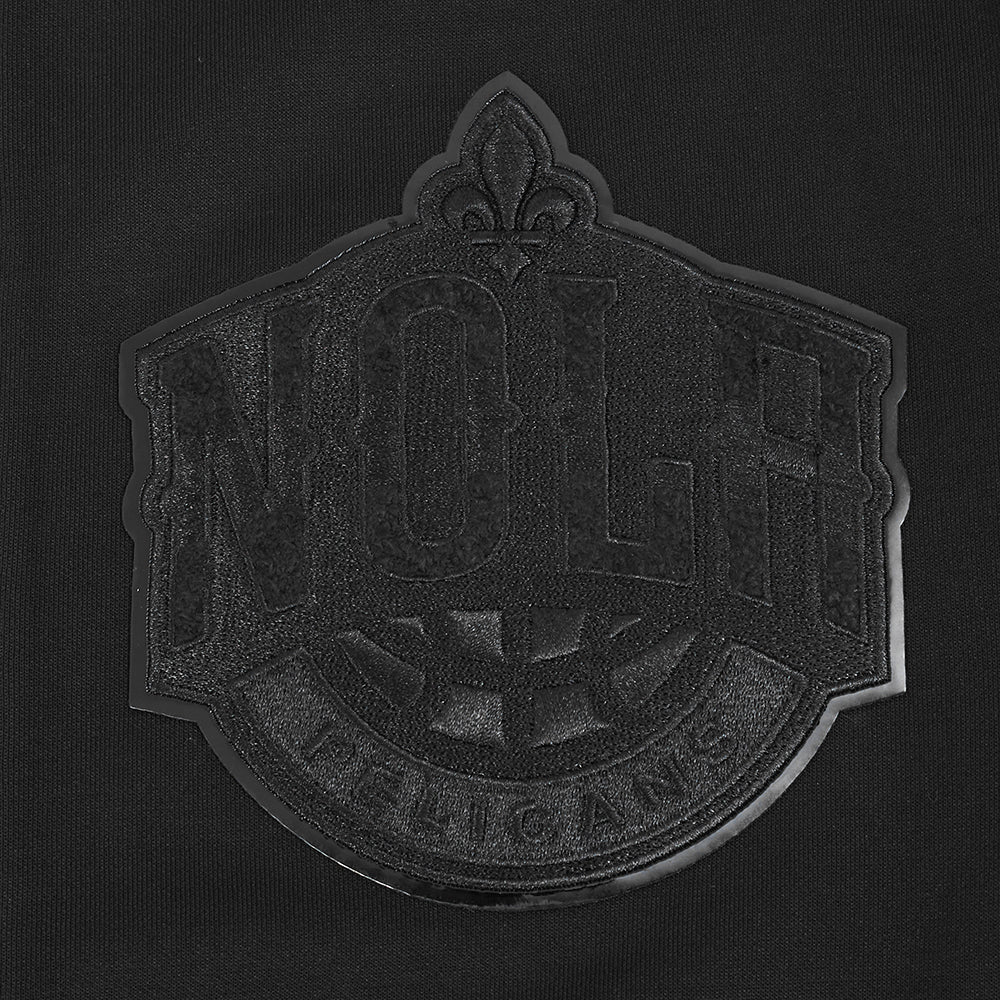 NBA NEW ORLEANS PELICANS RIPLE BLACK MEN'S DK FZ HOODIE (TRIPLE BLACK) - Image 7