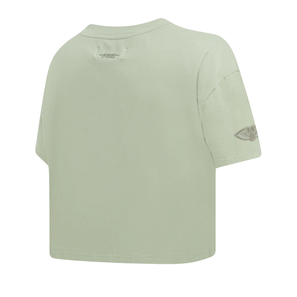 NBA NEW ORLEANS PELICANS NEUTRAL SINGLE JERSEY BOXY TEE (MOSS) - Image 4