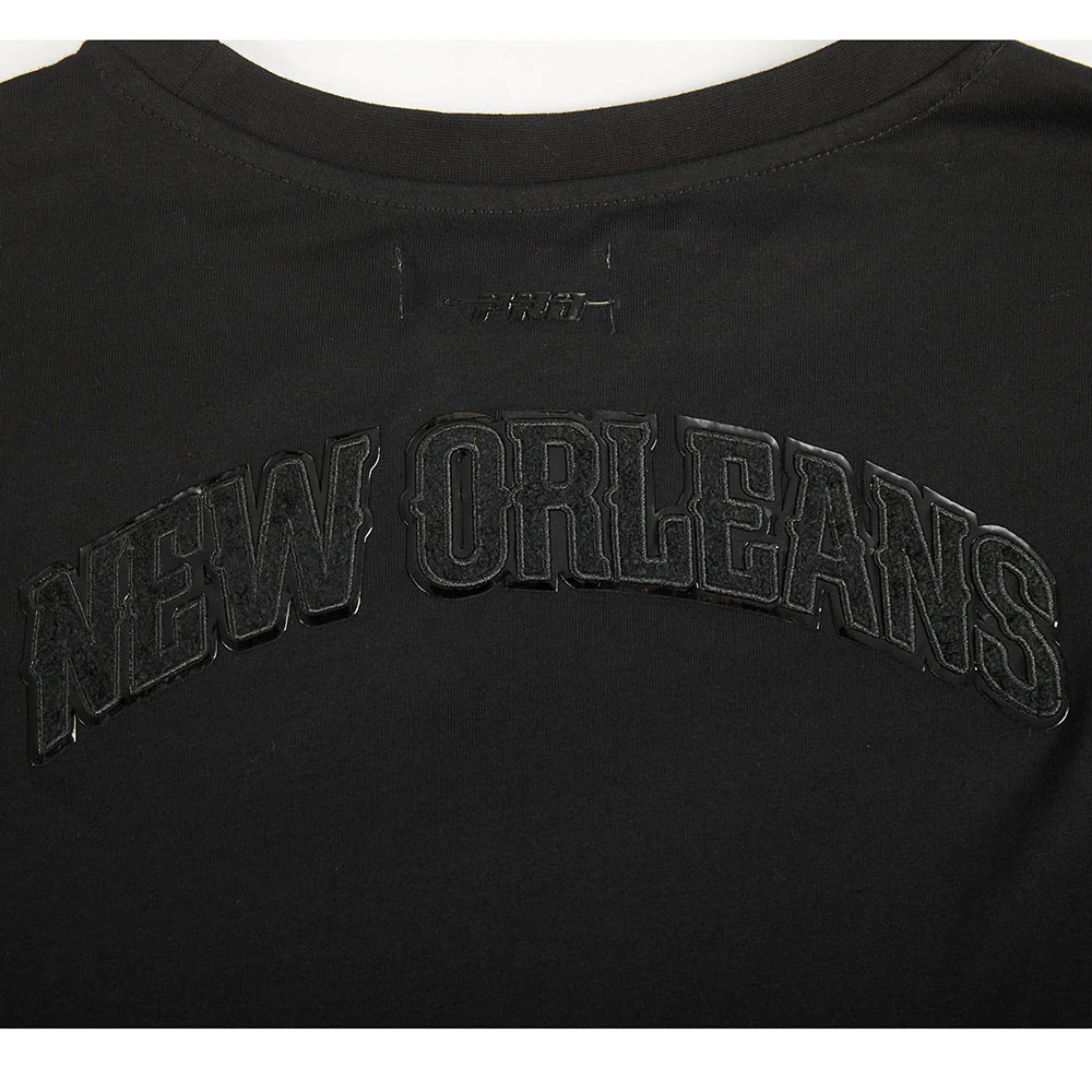 NBA NEW ORLEANS PELICANS TRIPLE BLACK WOMEN'S SJ BOXY TEE (TRIPLE BLACK) - Image 7