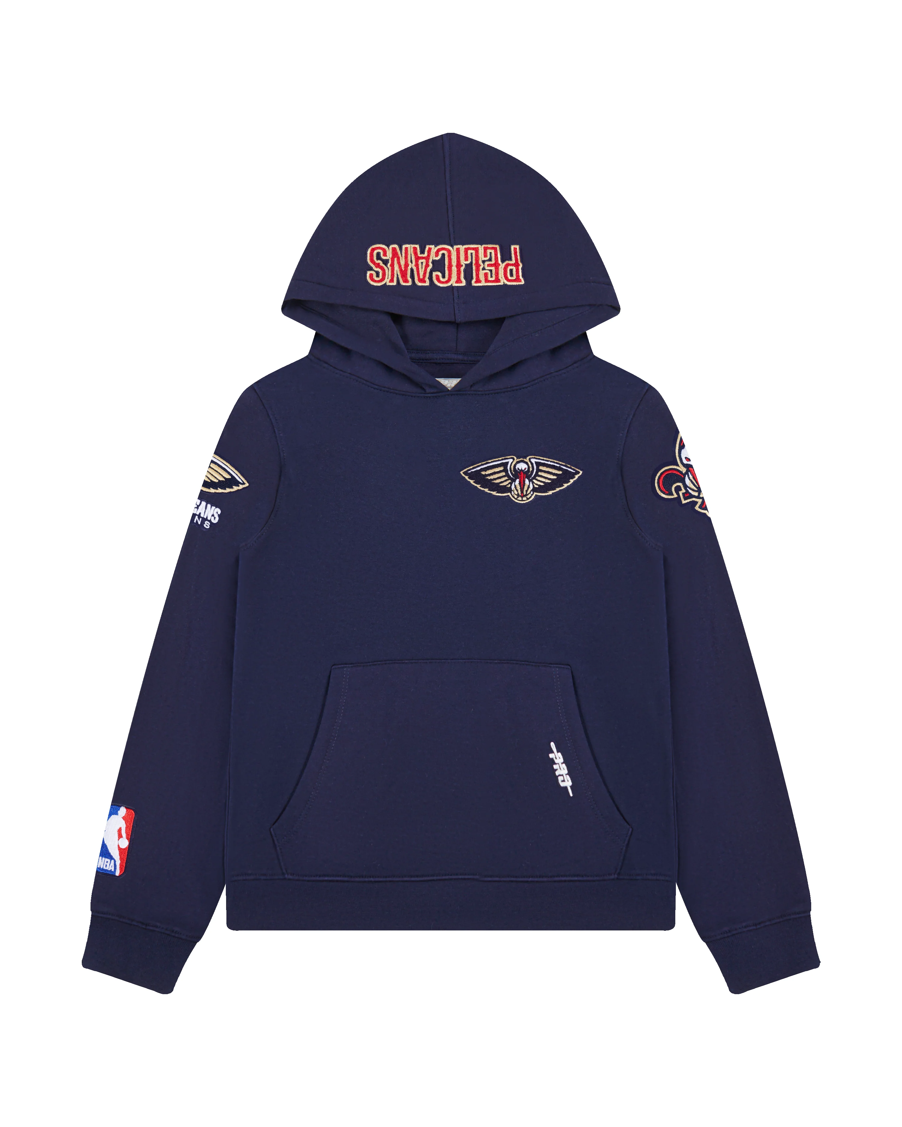NBA NEW ORLEANS PELICANS CLASSIC BIG BOYS FLEECE PULLOVER HOODIE (MIDNIGHT NAVY)