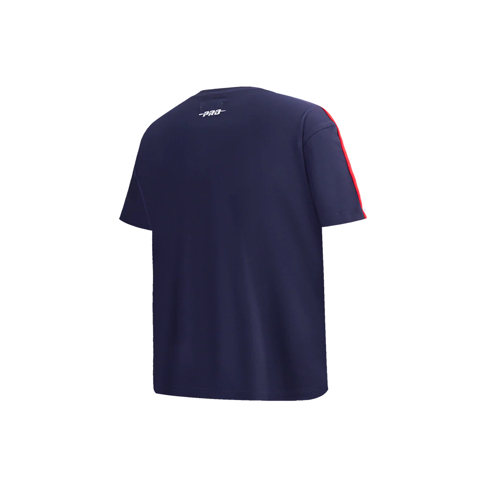 NBA NEW ORLEANS PELICANS RETRO CLASSIC LITTLE BOYS SHORT SLEEVE TAPING TEE (MIDNIGHT NAVY/RED) - Image 4