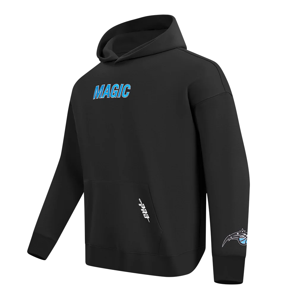 NBA ORLANDO MAGIC WINGSPAN MEN'S DROP SHOULDER FLC PO HOODIE (BLACK) - Image 3