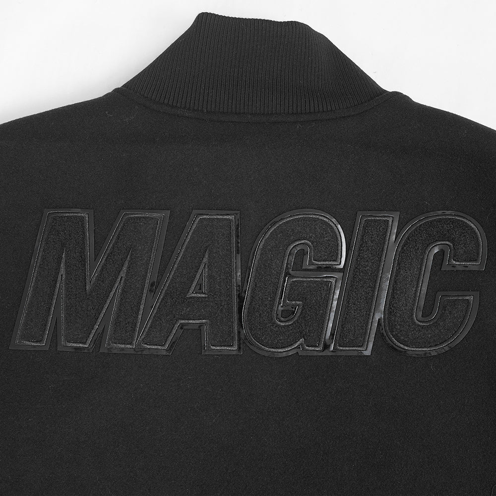 ORLANDO MAGIC TRIPLE BLACK MEN'S WOOL VARSITY JACKET (TRIPLE BLACK) - Image 8