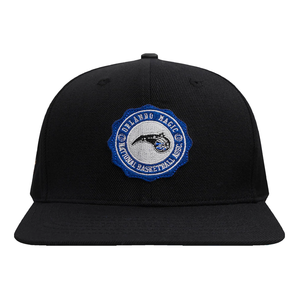 NBA ORLANDO MAGIC CREST EMBLEM WOOL SNAPBACK HAT (BLACK)