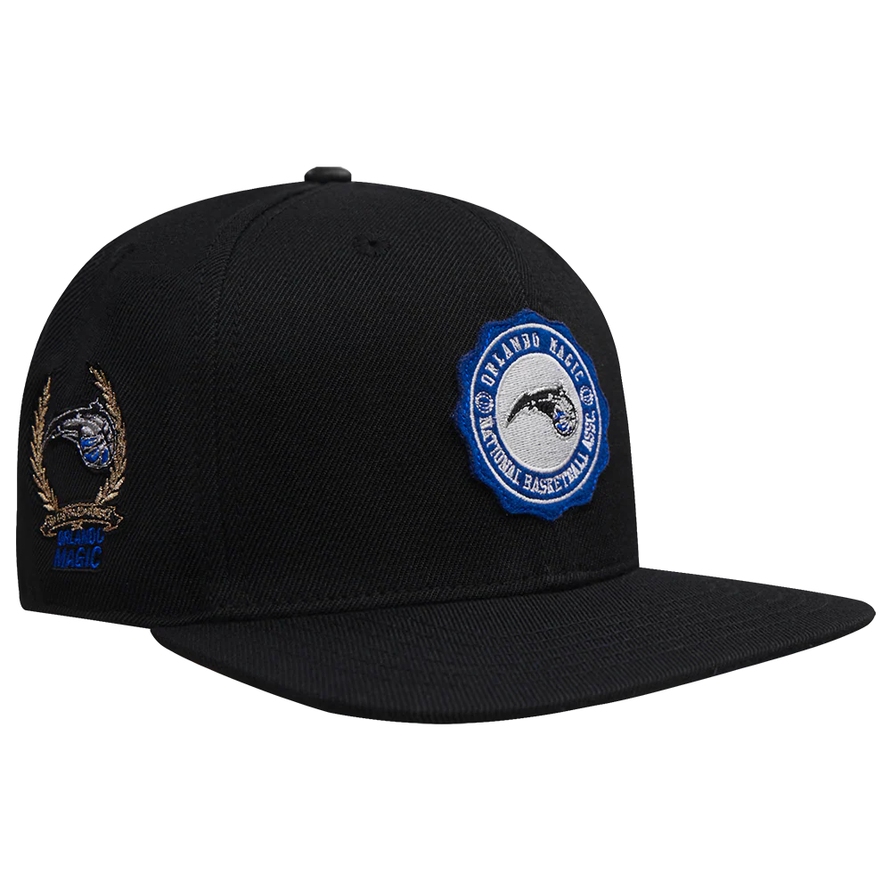 NBA ORLANDO MAGIC CREST EMBLEM WOOL SNAPBACK HAT (BLACK) - Image 2