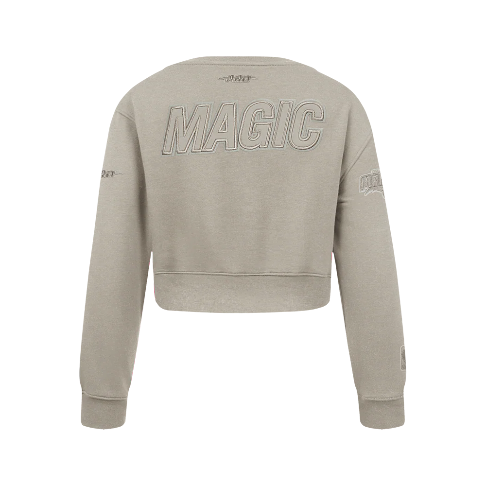 NBA ORLANDO MAGIC NEUTRAL BIG GIRLS FLC CREWNECK (TAUPE) - Image 3