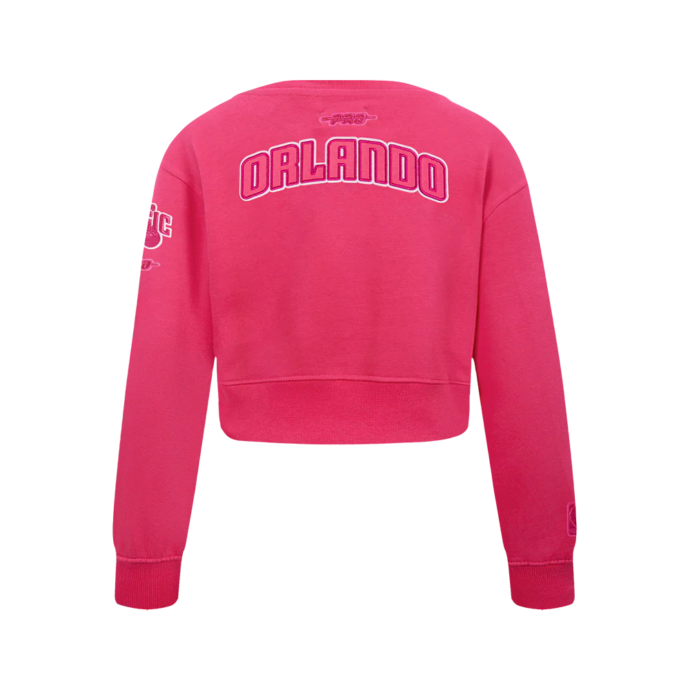 NBA ORLANDO MAGIC TRIPLE PINK BIG GIRLS FLC CREWNECK (BEETROOT PURPLE) - Image 3