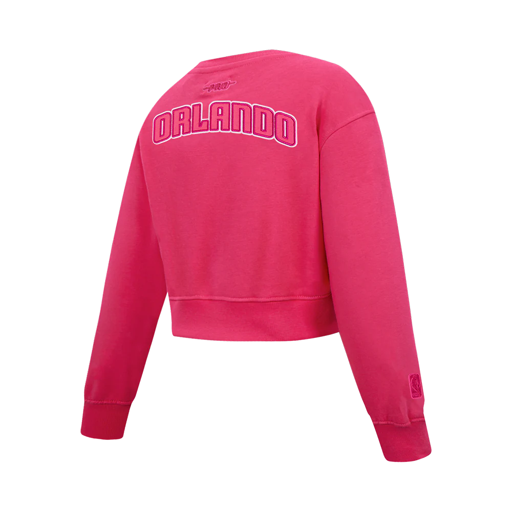 NBA ORLANDO MAGIC TRIPLE PINK BIG GIRLS FLC CREWNECK (BEETROOT PURPLE) - Image 4