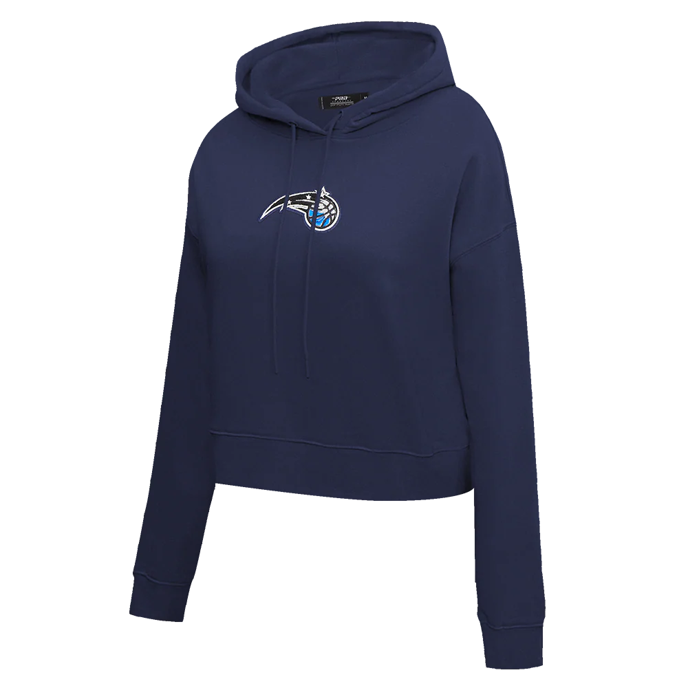 NBA ORLANDO MAGIC CLASSIC WOMEN'S CROPPED PULLOVER HOODIE (MIDNIGHT NAVY) - Image 2