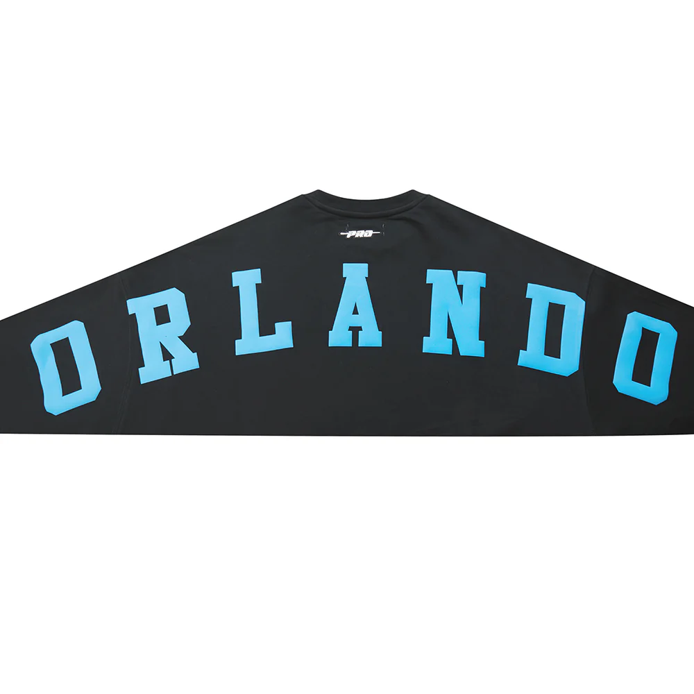 NBA ORLANDO MAGIC WINGSPAN WOMEN'S FLC CREWNECK V2 (BLACK) - Image 5