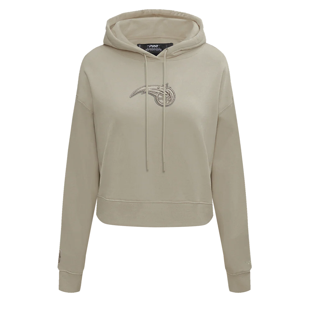 NBA ORLANDO MAGIC NEURAL WOMEN'S CROPPED FLC PO HOODIE (TAUPE)