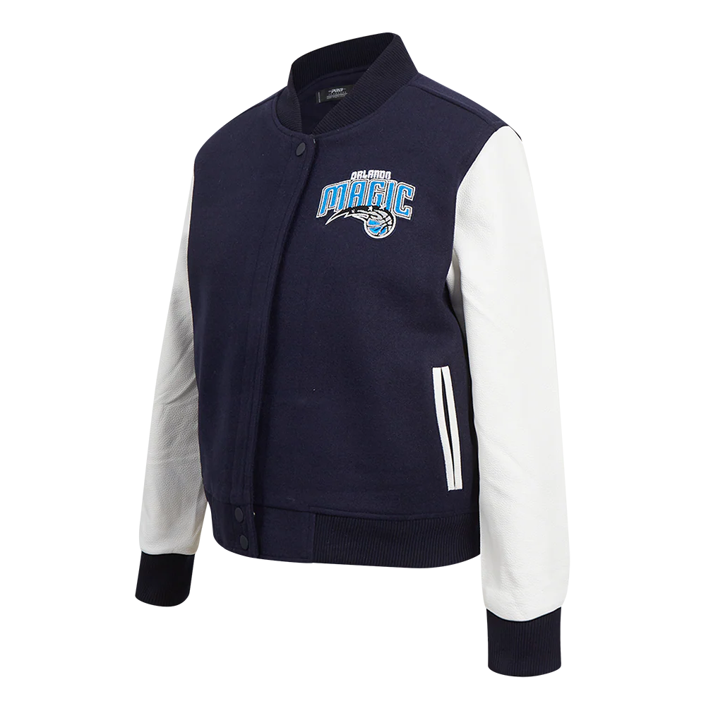 NBA ORLANDO MAGIC CLASSIC WOMEN'S WOOL VARSITY JACKET (MIDNIGHT NAVY/WHITE) - Image 2