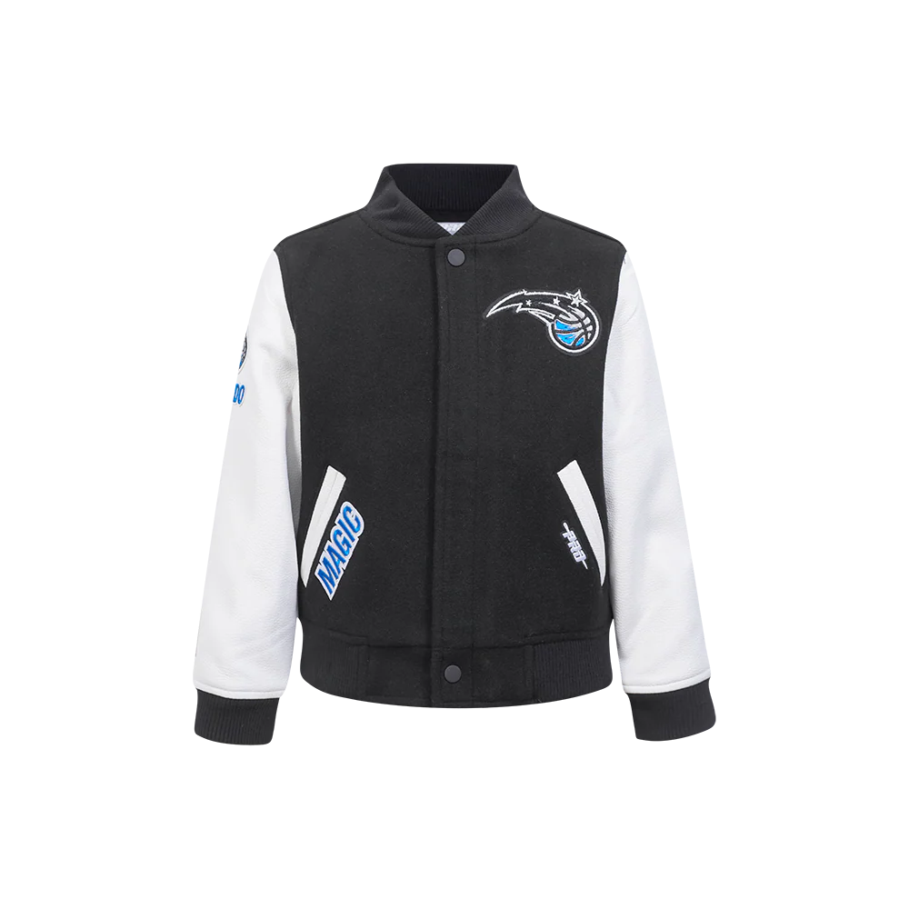 NBA ORLANDO MAGIC CLASSIC LITTLE BOYS WOOL VARSITY JACKET (BLACK/WHITE)