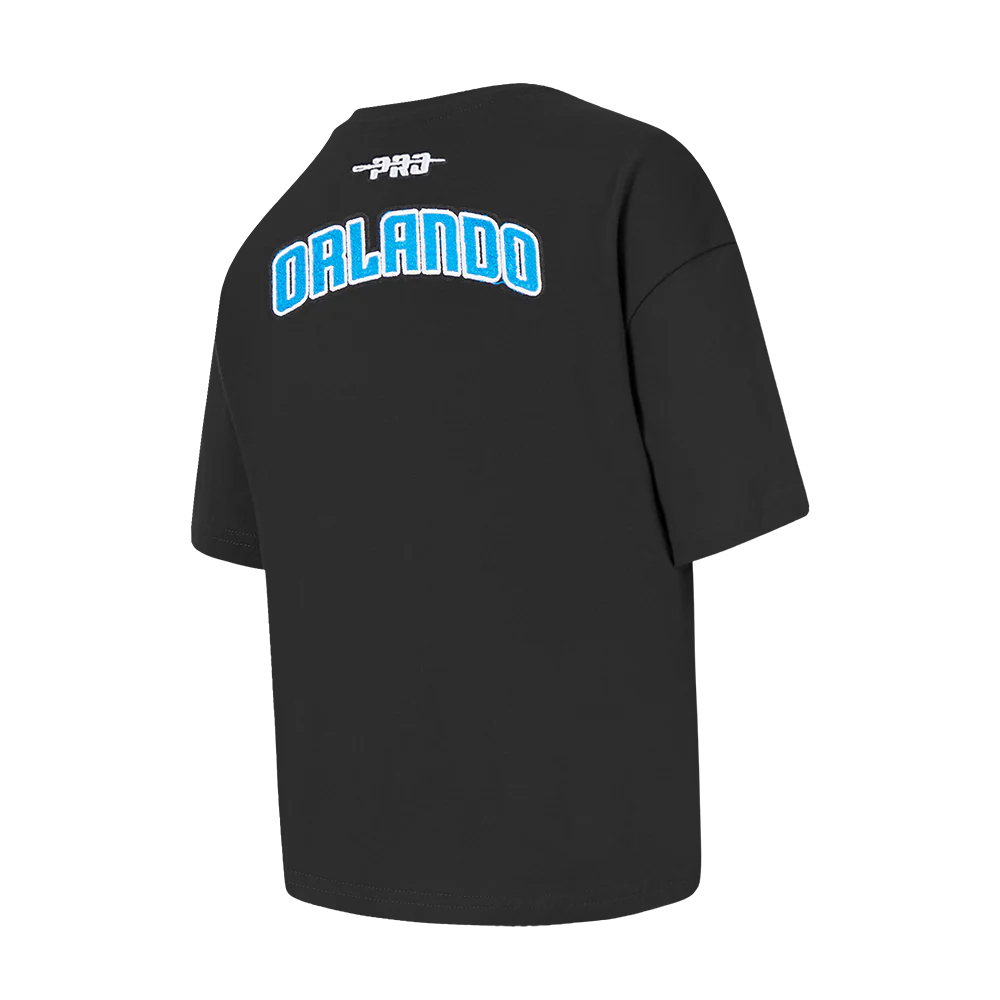 NBA ORLANDO MAGIC CLASSIC LITTLE GIRLS SHORT SLEEVE BOXY TEE (BLACK) - Image 4