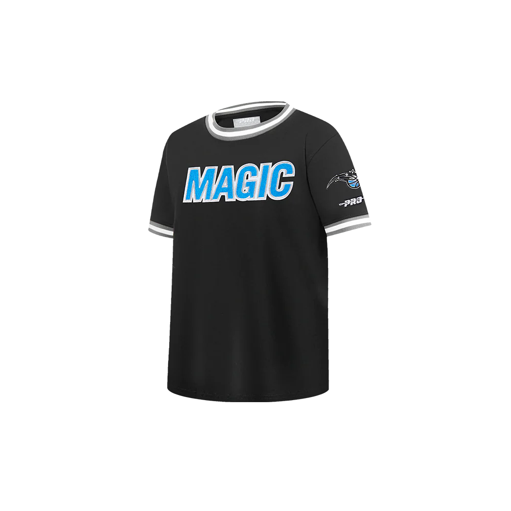 NBA ORLANDO MAGIC CLASSIC TODDLER BOYS SHORT SLEEVE STRIPED RIB TEE (BLACK/GRAY) - Image 2