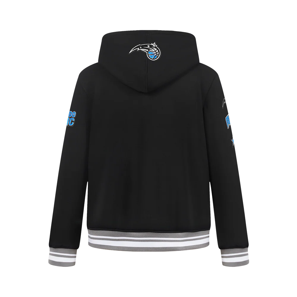 NBA ORLANDO MAGIC RETRO CLASSIC TODDLER BOYS RIB FLEECE PULLOVER HOODIE (BLACK/GRAY) - Image 3