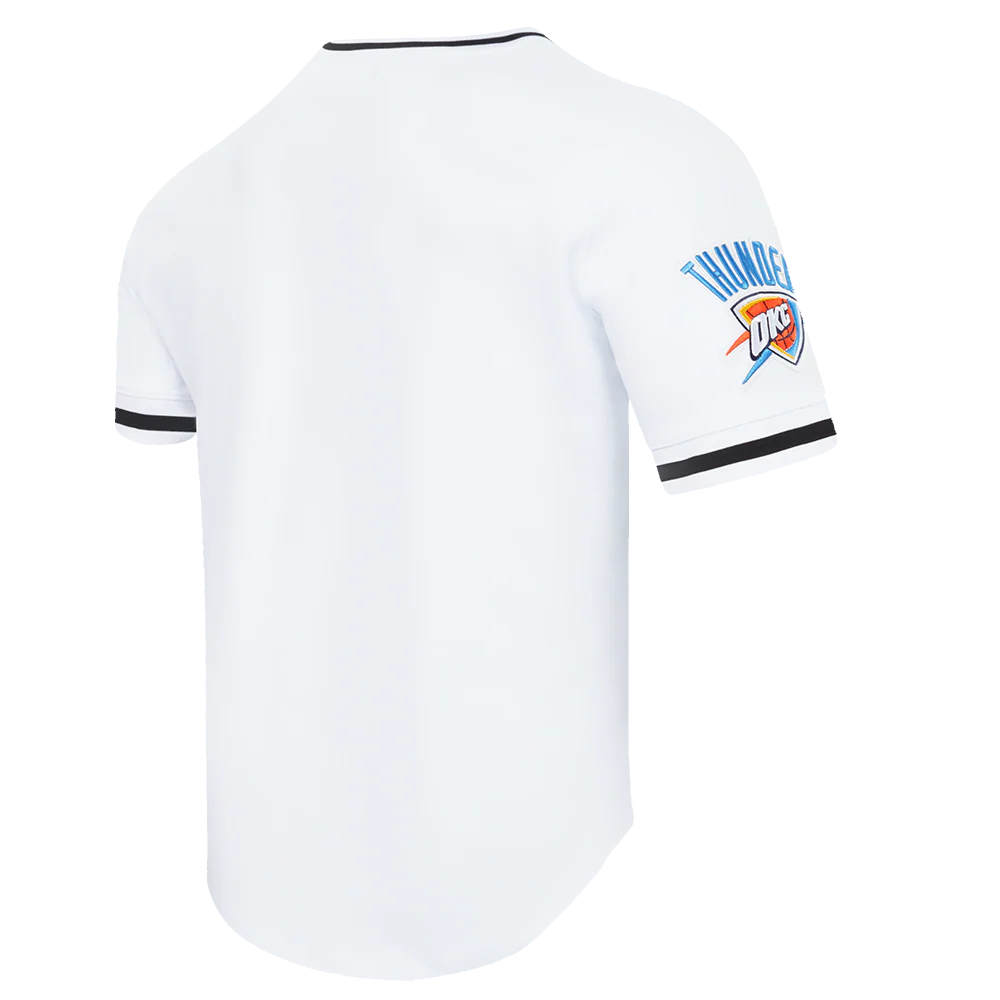 NBA OKLAHOMA CITY THUNDER CLASSIC CHENILLE MEN'S TEE (WHITE) - Image 4