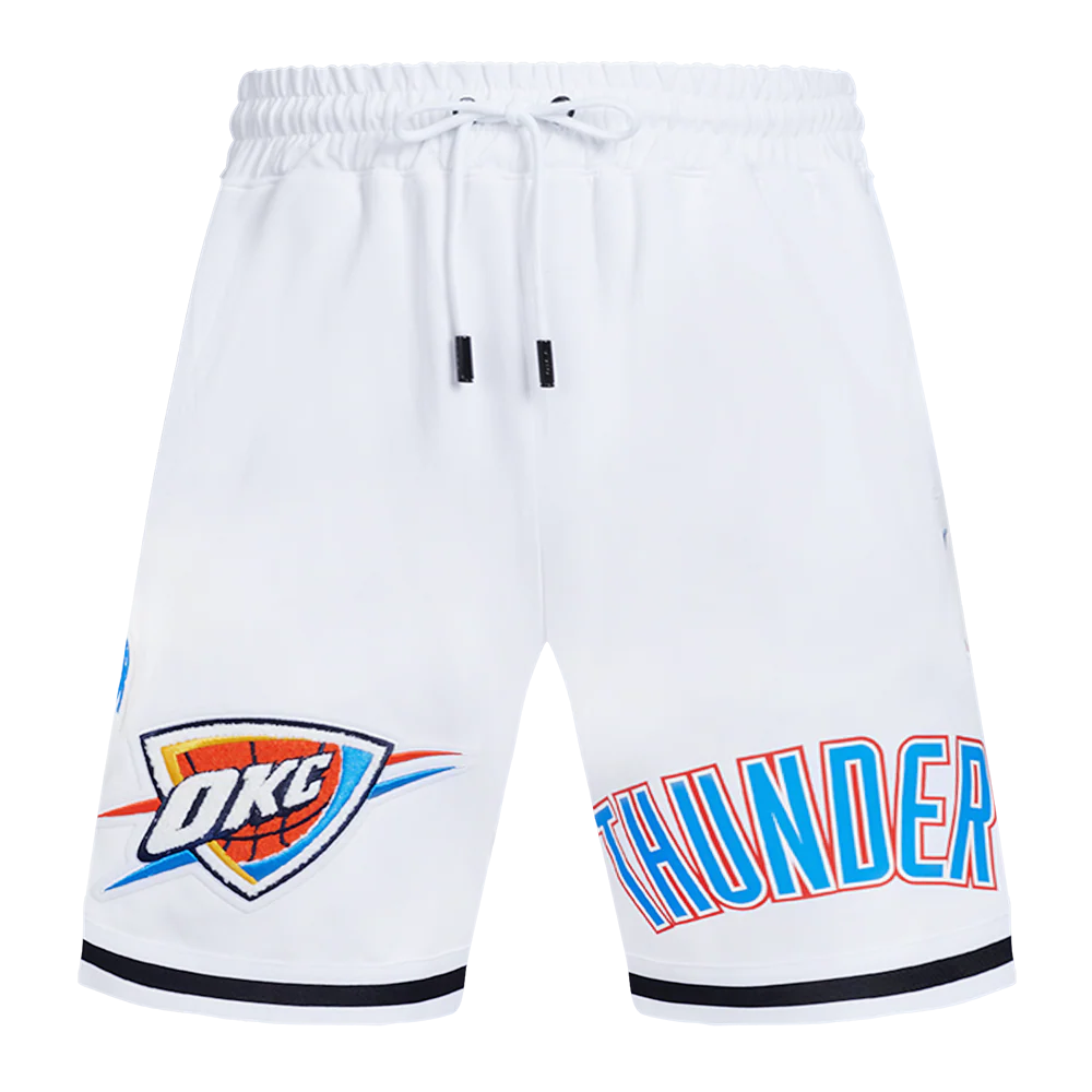 NBA OKLAHOMA CITY THUNDER CLASSIC CHENILLE MEN'S SHORT (WHITE) - Image 2