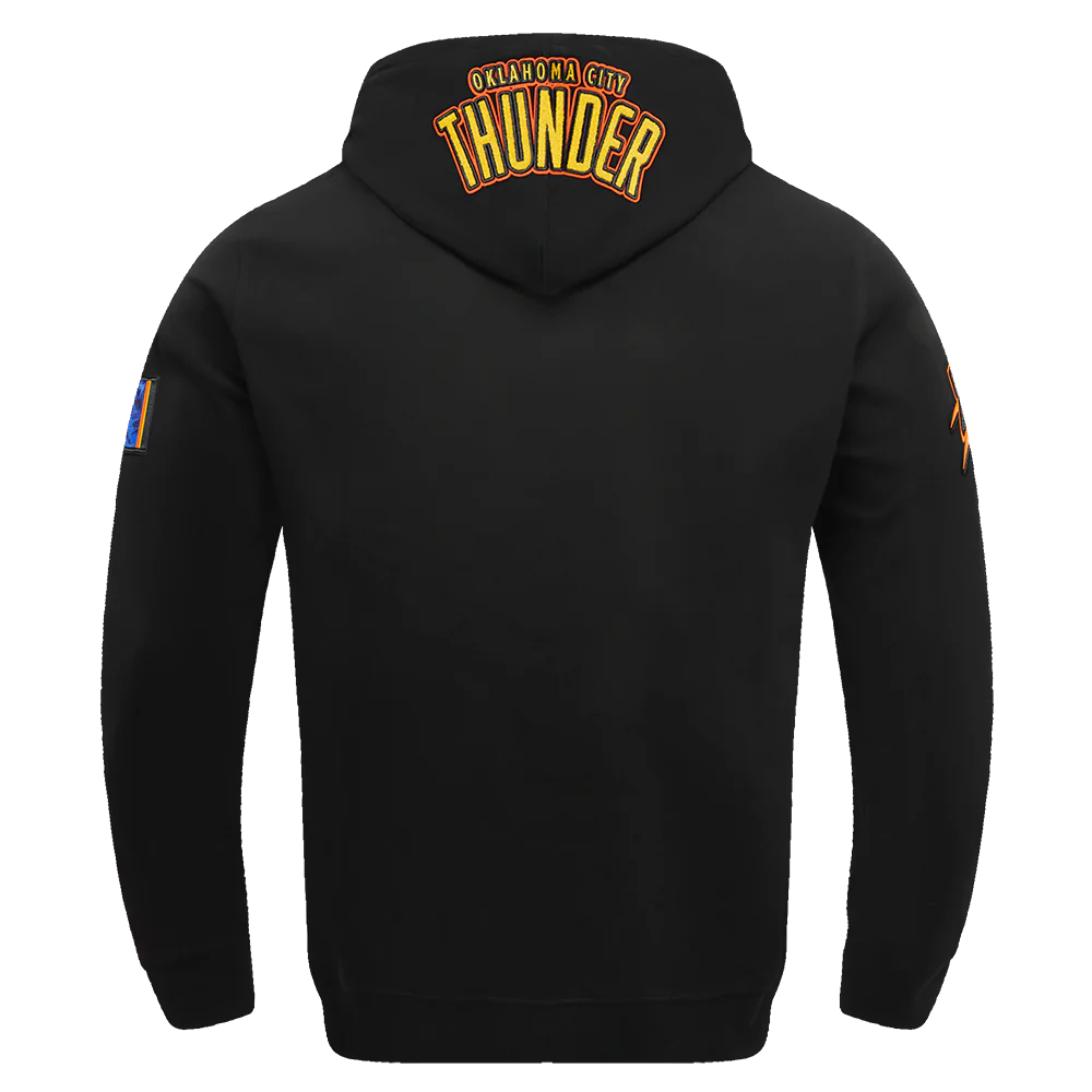 NBA OKLAHOMA CITY THUNDER CITY EDITION 24-25 MEN'S FLEECE PULLOVER HOODIE (BLACK) - Image 3