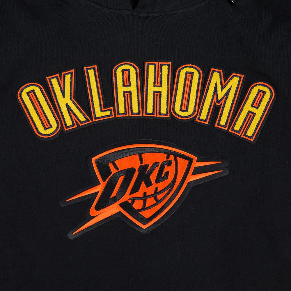 NBA OKLAHOMA CITY THUNDER CITY EDITION 24-25 MEN'S FLEECE PULLOVER HOODIE (BLACK) - Image 5
