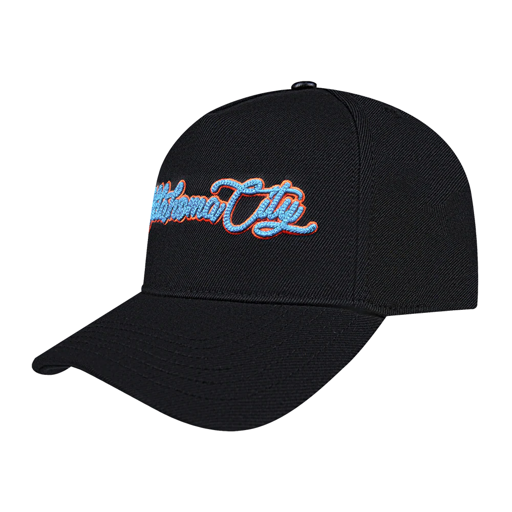 NBA OKLAHOMA CITY THUNDER CITY SIGNATURE MEN'S PINCH FRONT SNAPBACK (BLACK) - Image 2