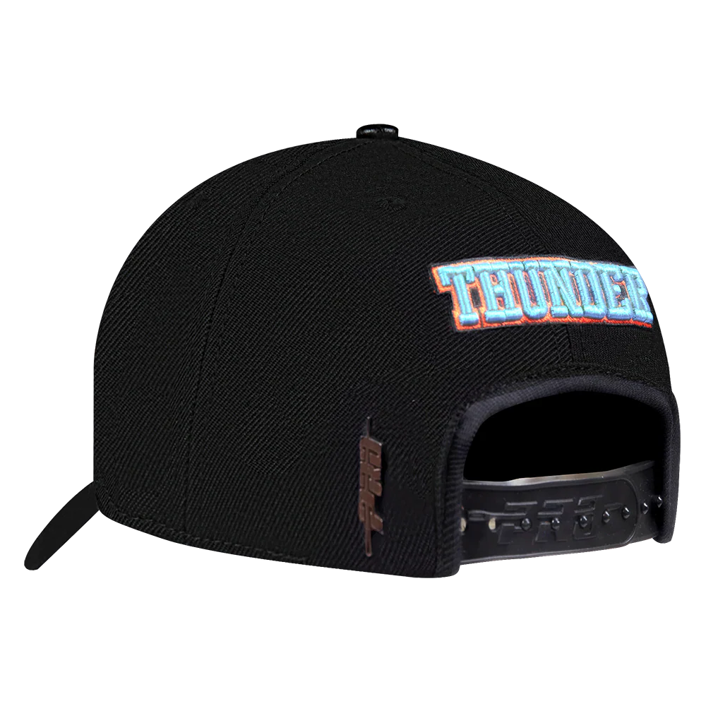 NBA OKLAHOMA CITY THUNDER CITY SIGNATURE MEN'S PINCH FRONT SNAPBACK (BLACK) - Image 3