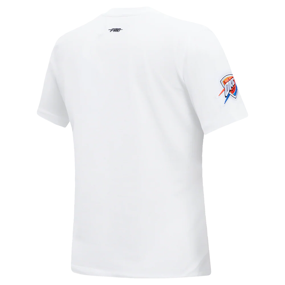 NBA OKLAHOMA CITY THUNDER CLASSIC SHORT SLEEVE WOMEN'S SLIM FIT TEE (WHITE) - Image 4