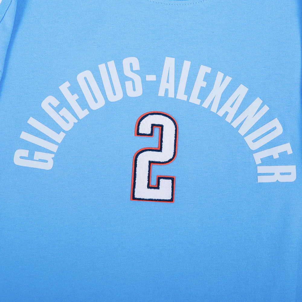 NBA OKLAHOMA CITY THUNDER SHAI GILGEOUS-ALEXANDER #2 CLASSIC PNN BIG BOY'S SS TAPING TEE - Image 9
