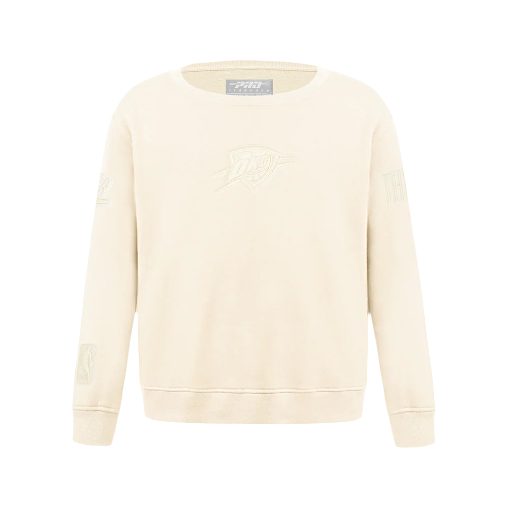 NBA OKLAHOMA CITY THUNDER NEUTRAL BIG BOYS FLC CREWNECK (EGGSHELL)