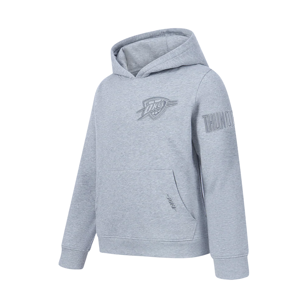 NBA OKLAHOMA CITY THUNDER NEUTRAL BIG BOYS FLC PO HOODIE (DARK HEATHER GRAY) - Image 2