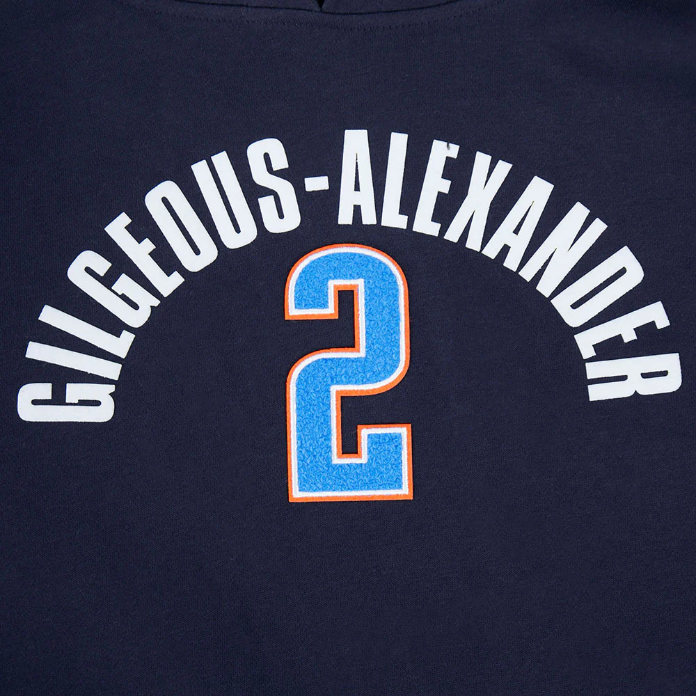 NBA OKLAHOMA CITY THUNDER SHAI GILGEOUS-ALEXANDER #2 CLASSIC PNN BIG BOY'S FLEECE PO HOODIE - Image 7