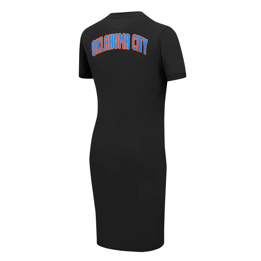 NBA OKLAHOMA CITY THUNDER CLASSIC WOMEN'S BODY CON DRESS (BLACK) - Image 4