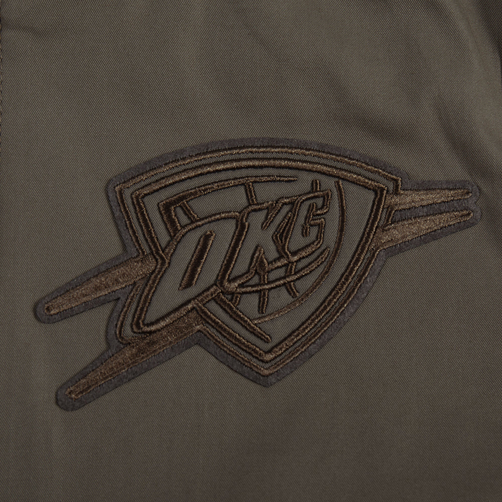 NBA OKLAHOMA CITY THUNDER NEUTRAL BIG BOYS TWILL JACKET (DARK TAUPE) - Image 6