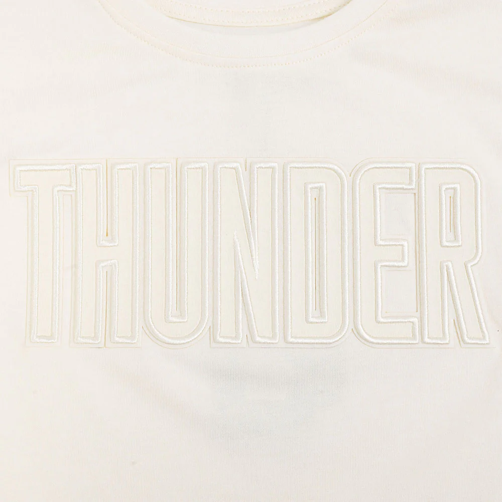 NBA OKLAHOMA CITY THUNDER NEUTRAL BIG GIRL'S SS BOXY TEE (EGGSHELL) - Image 6
