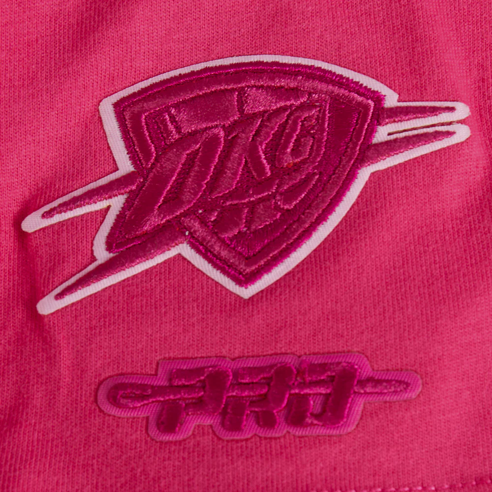 NBA OKLAHOMA CITY THUNDER TRIPLE PINK BIG GIRLS SS BOXY TEE (BEETROOT PURPLE) - Image 5