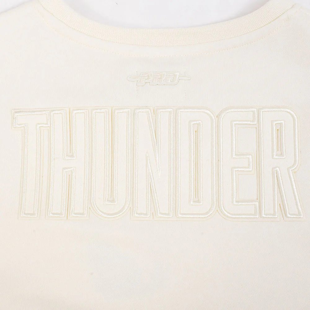NBA OKLAHOMA CITY THUNDER NEUTRAL BIG GIRLS FLC CREWNECK (EGGSHELL) - Image 8