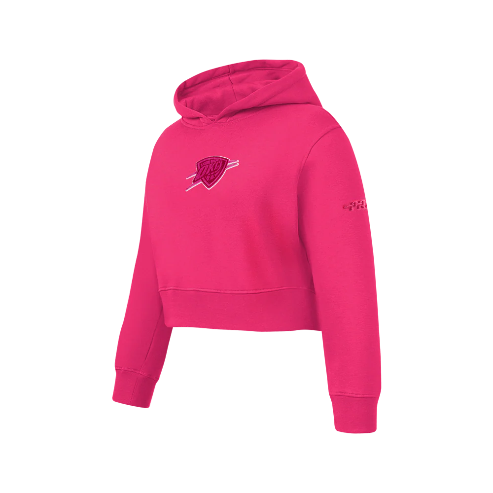 NBA OKLAHOMA CITY THUNDER TRIPLE PINK BIG GIRLS FLC PO HOODIE (BEETROOT PURPLE) - Image 2