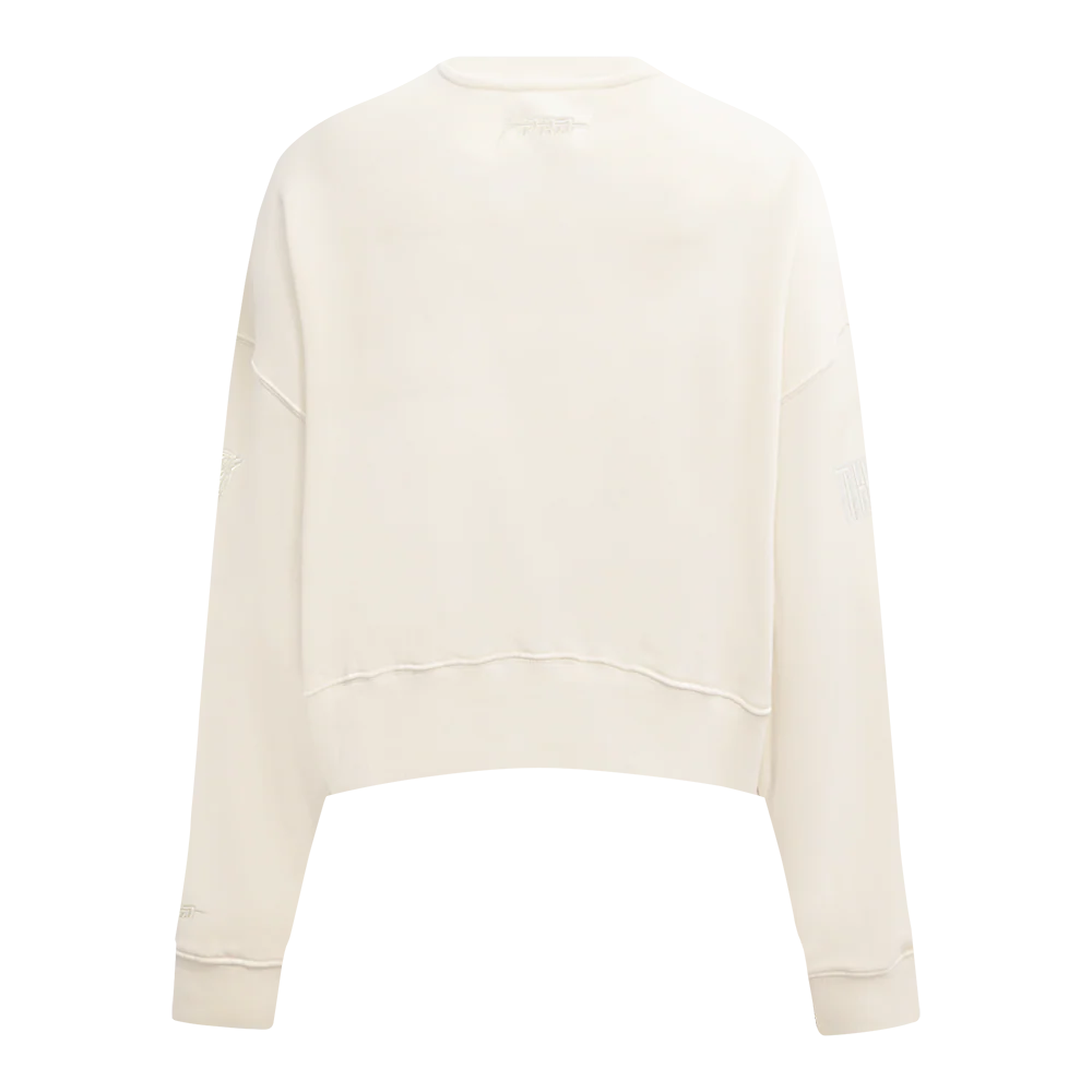 NBA OKLAHOMA CITY THUNDER SHAI GILGEOUS-ALEXANDER #2 NEUTRAL PNN WOMEN'S FLC CREWNECK (EGGSHELL) - Image 3