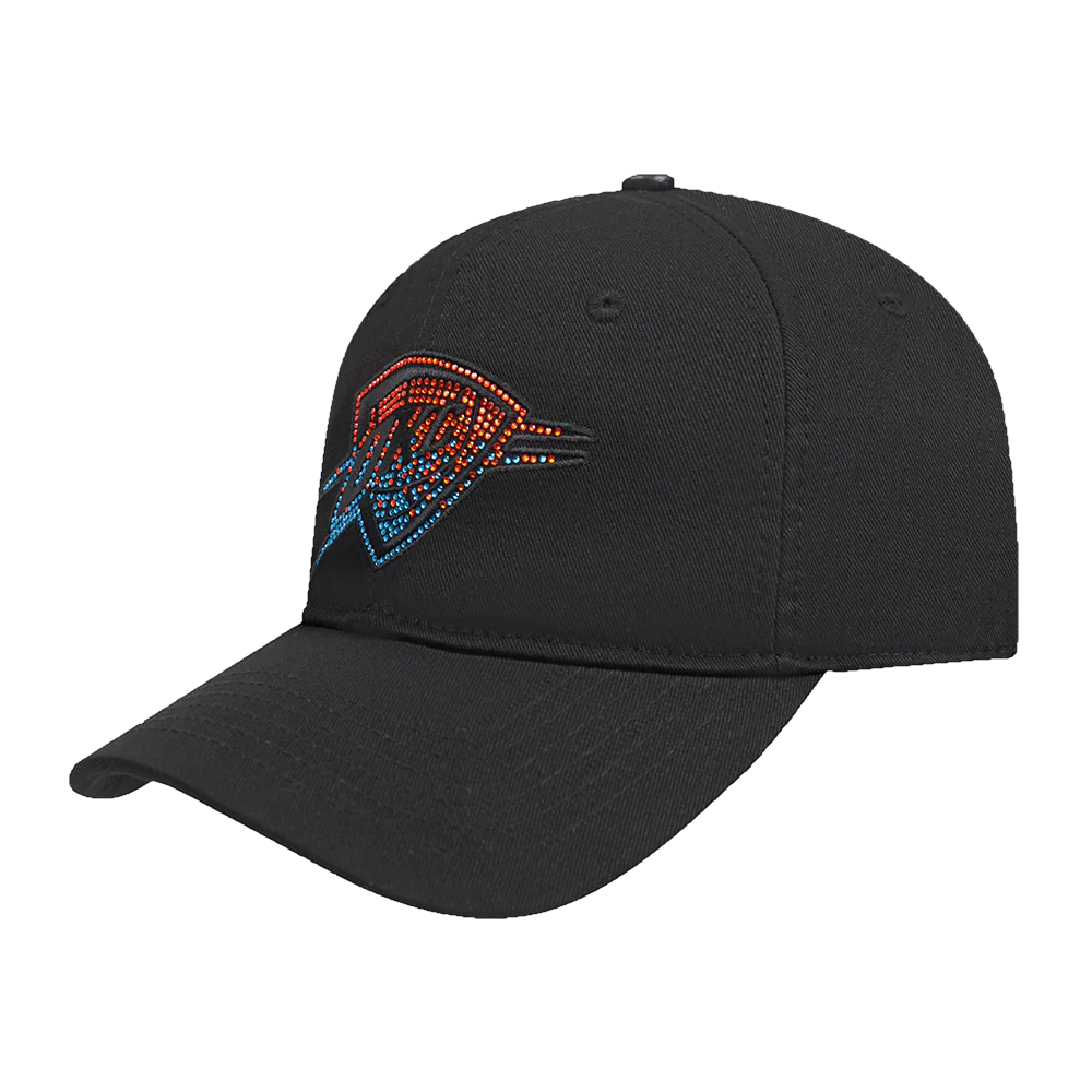 NBA OKLAHOMA CITY THUNDER JEWELS WOMEN'S DAD HAT (BLACK) - Image 2