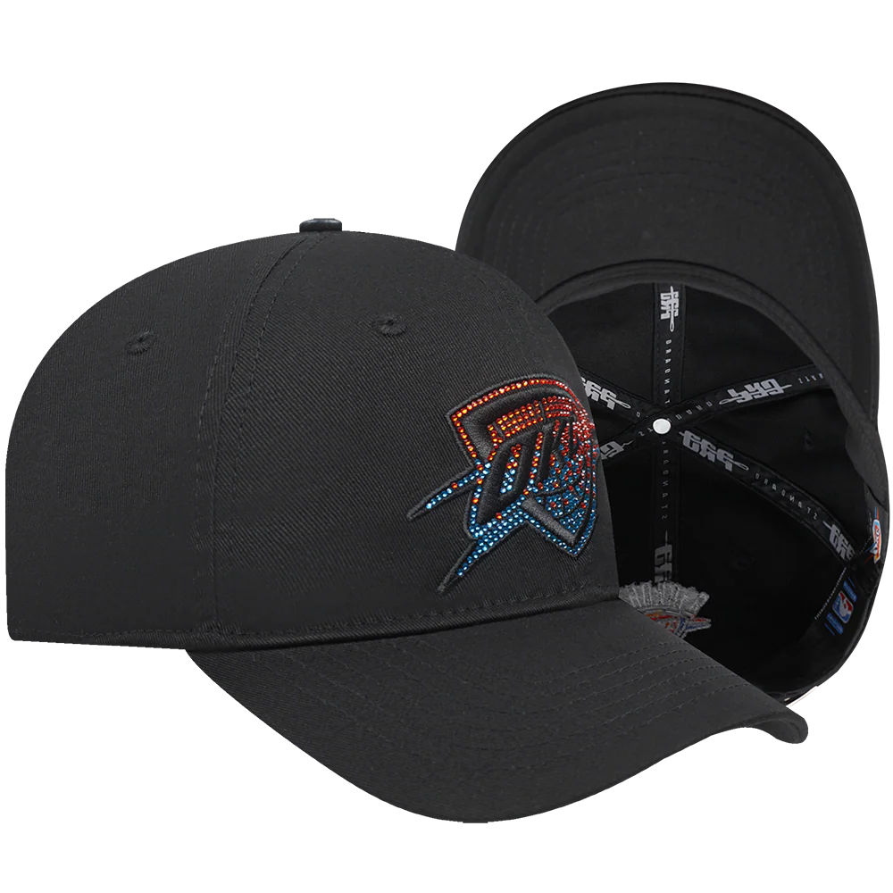 NBA OKLAHOMA CITY THUNDER JEWELS WOMEN'S DAD HAT (BLACK) - Image 7