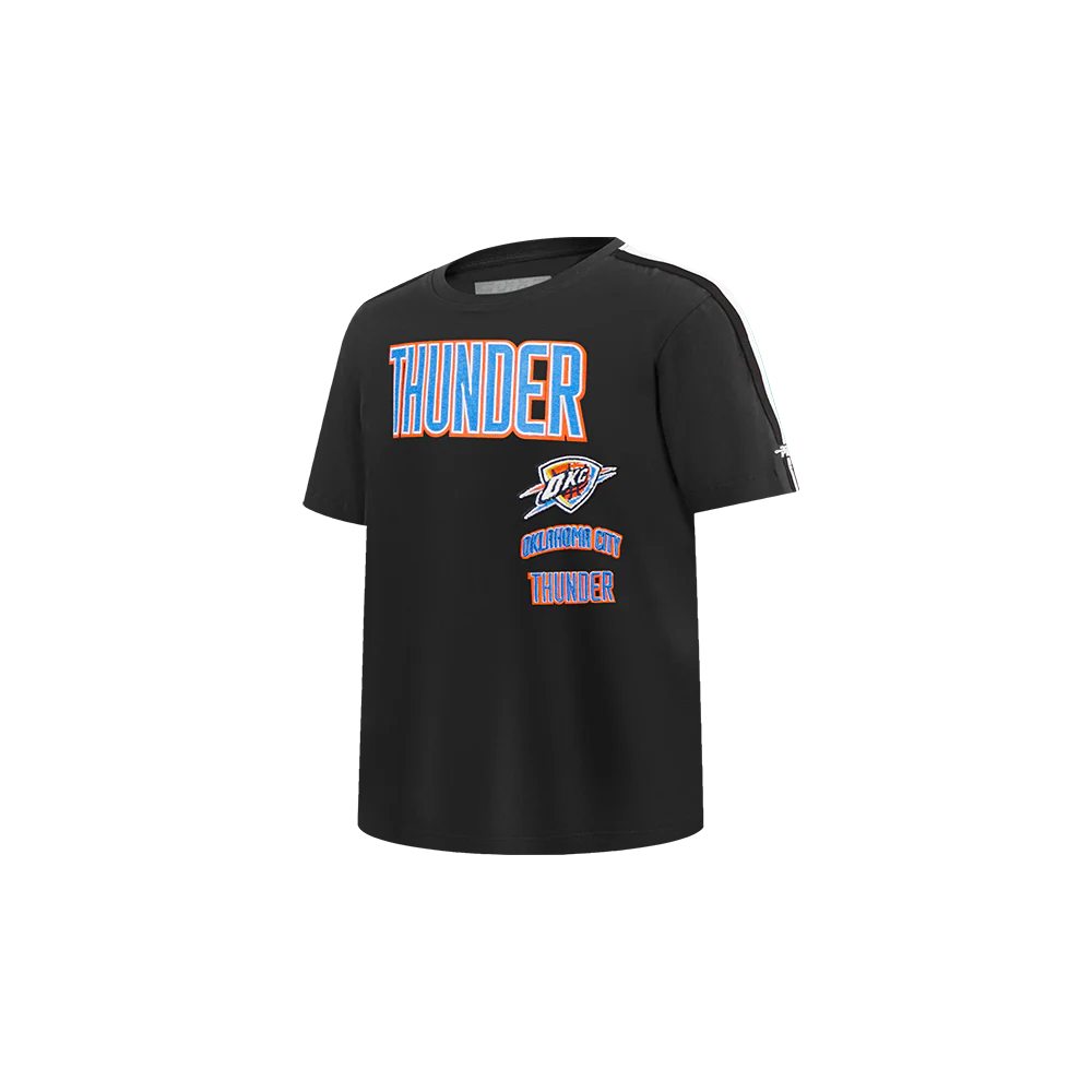 NBA OKLAHOMA CITY THUNDER RETRO CLASSIC TODDLER BOYS SHORT SLEEVE TAPING TEE(BLACK) - Image 2