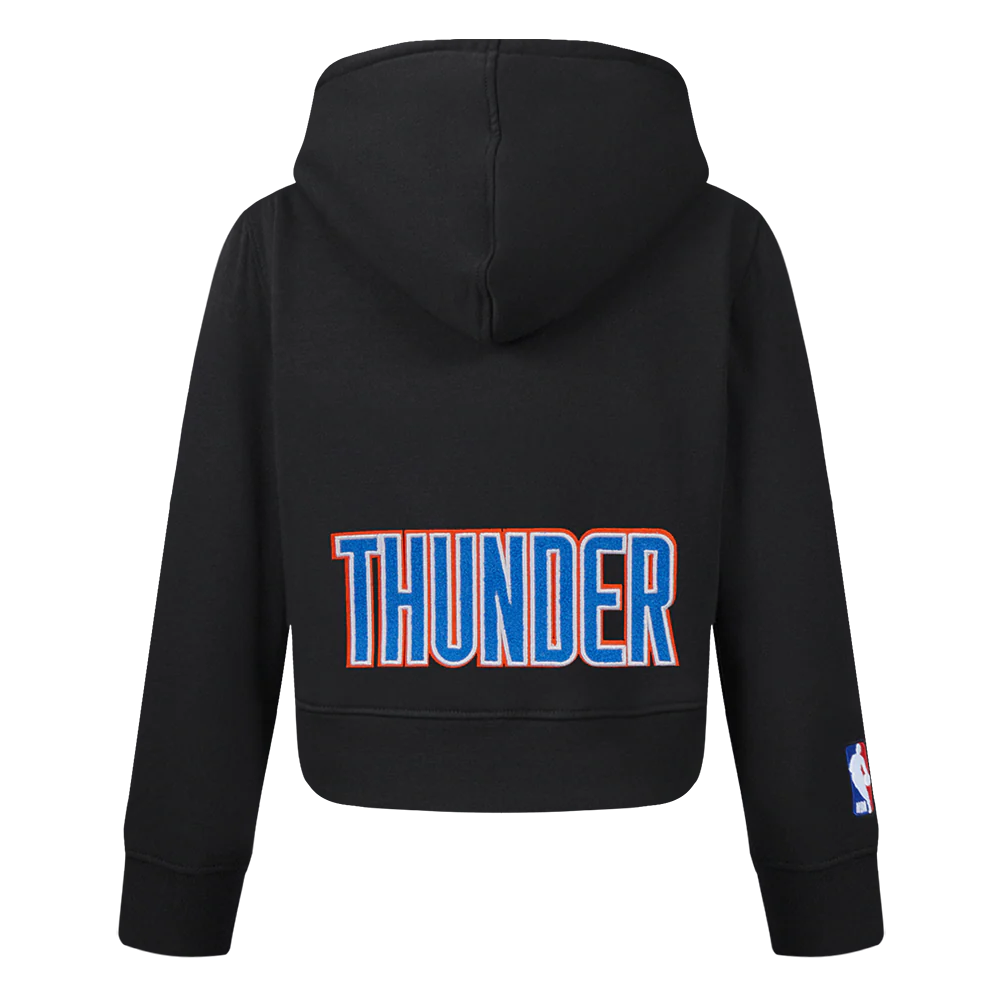 NBA OKLAHOMA CITY THUNDER CLASSIC TODDLER GIRLS FLEECE FULL ZIP HOODIE (BLACK) - Image 3