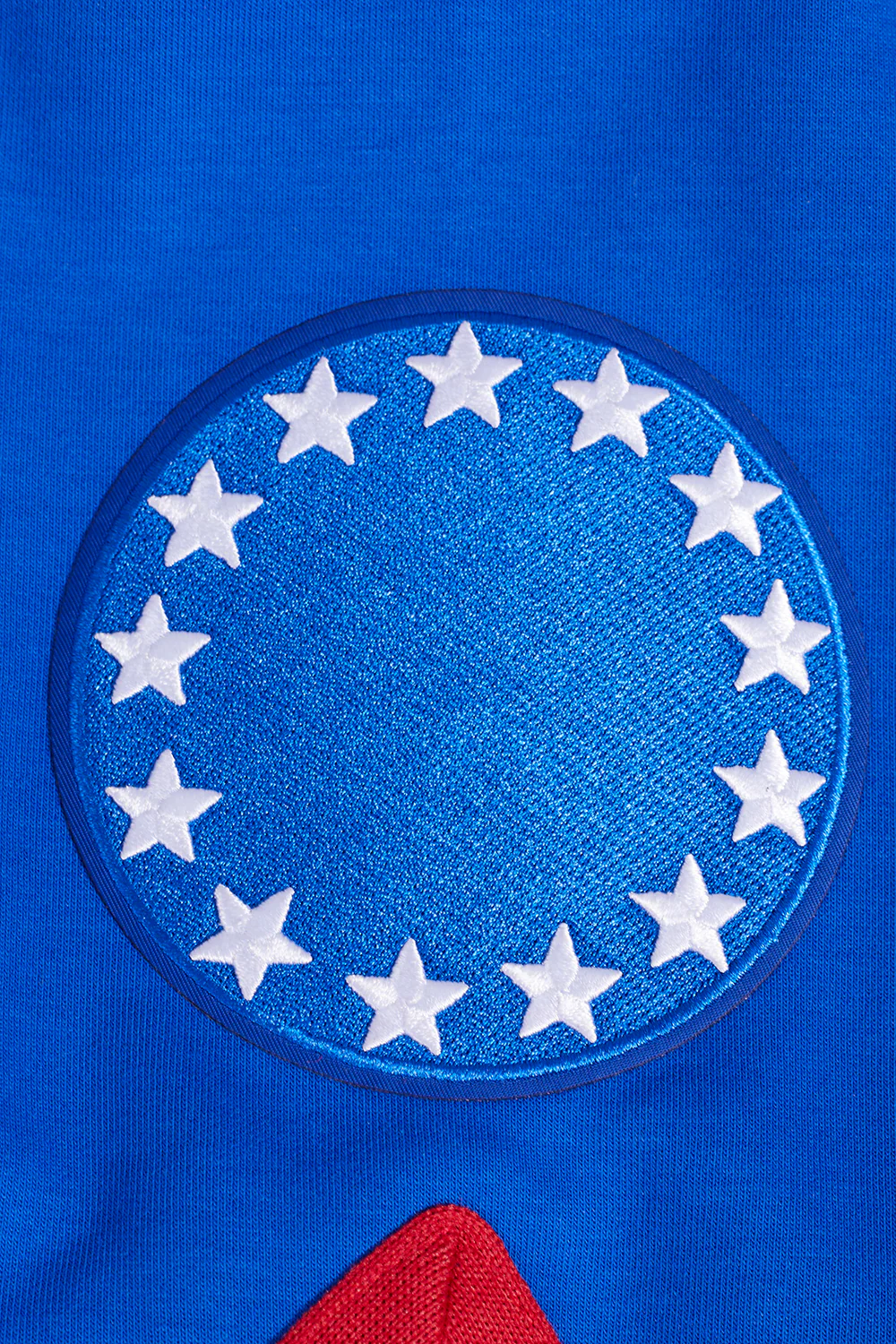 NBA PHILADELPHIA 76ers CLASSIC MEN'S PRO SS DOUBLE KNIT JACKET (ROYAL BLUE/RED) - Image 5