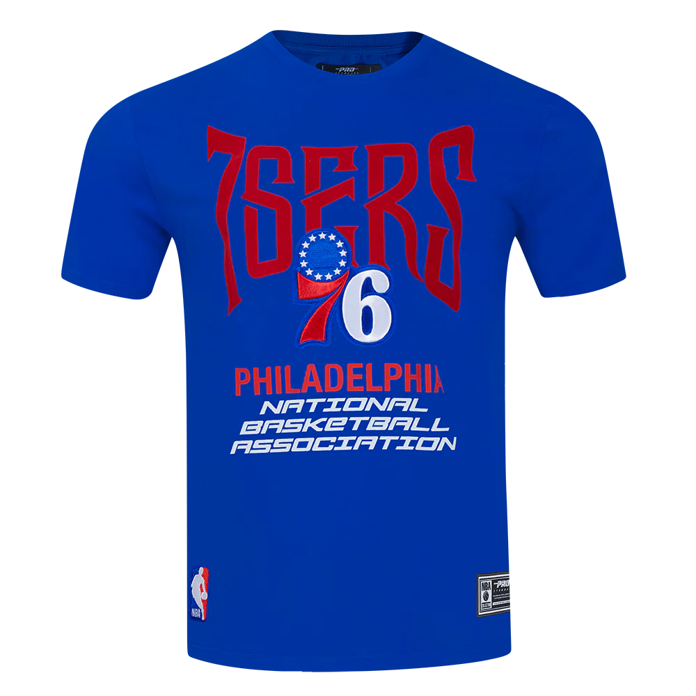 NBA PHILADELPHIA 76ERS CITY TOUR 2.0 MEN'S CJ DROP SHOULDER TEE (ROYAL BLUE)