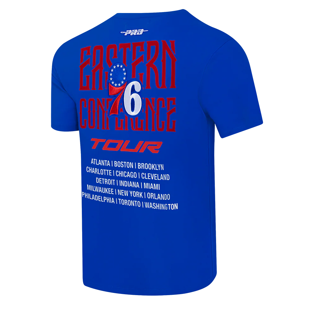 NBA PHILADELPHIA 76ERS CITY TOUR 2.0 MEN'S CJ DROP SHOULDER TEE (ROYAL BLUE) - Image 4