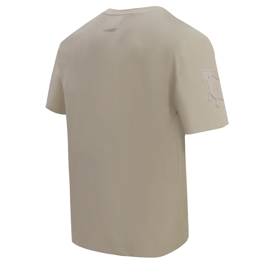 NBA PHILADELPHIA 76ERS NEUTRAL DROP SHOULDER MEN'S TEE (TAUPE) - Image 3