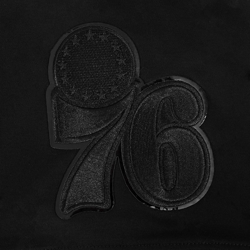 NBA PHILADELPHIA 76ERS CLASSIC 3BK MEN'S DOUBLE KNIT TEE (TRIPLE BLACK) - Image 7
