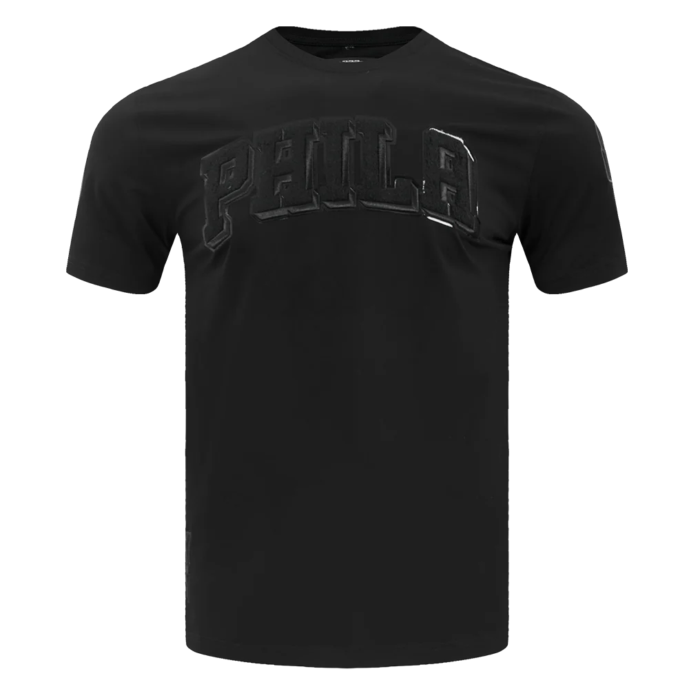 NBA PHILADELPHIA 76ERS CLASSIC 3BK MEN'S SJ TEE (TRIPLE BLACK) - Image 3