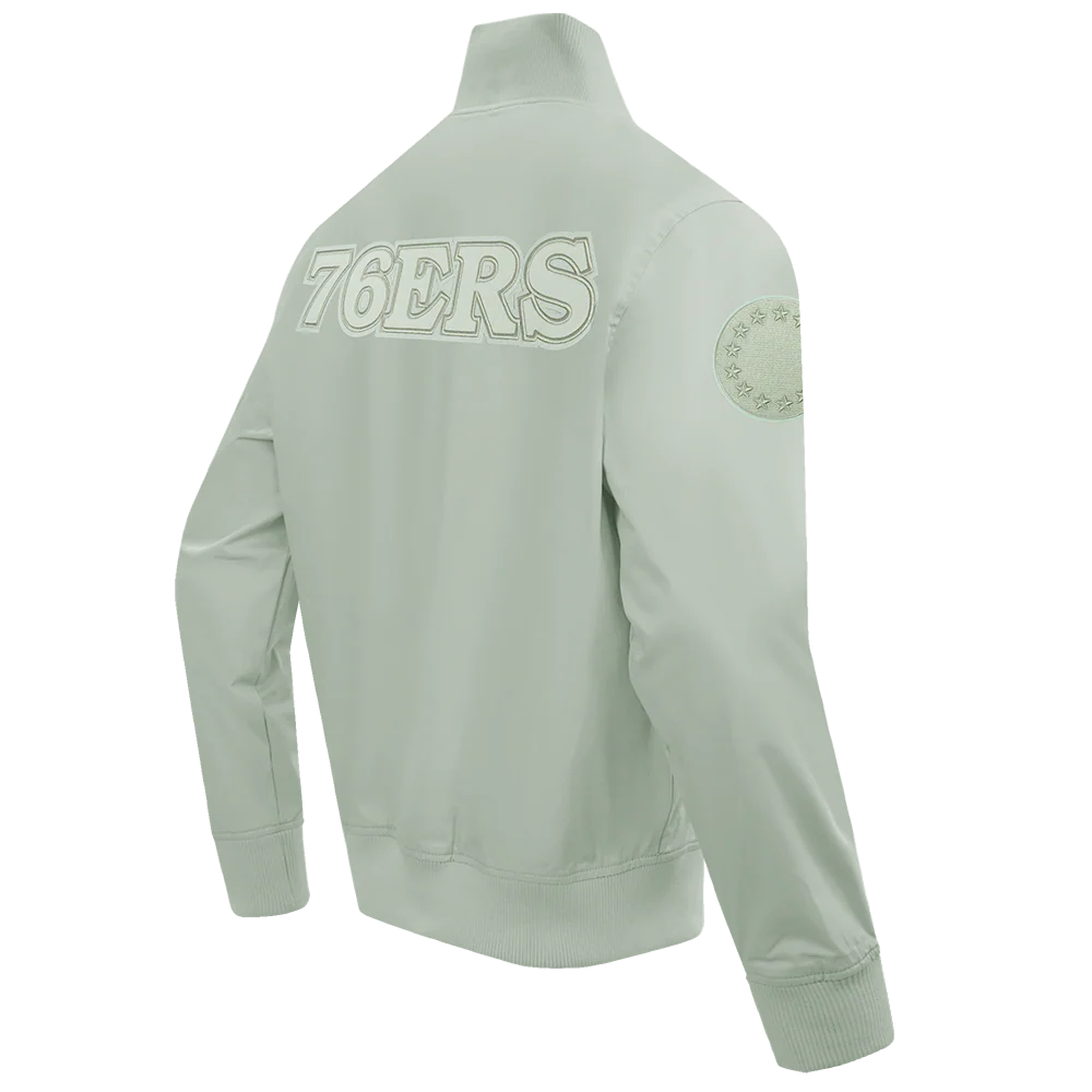 NBA PHILADELPHIA 76ERS NEUTRAL MEN'S TWILL JACKET (MOSS) - Image 4